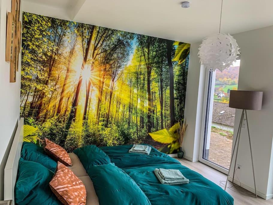 Modernes Doppelzimmer Friedewald Rhoenblick エクステリア 写真